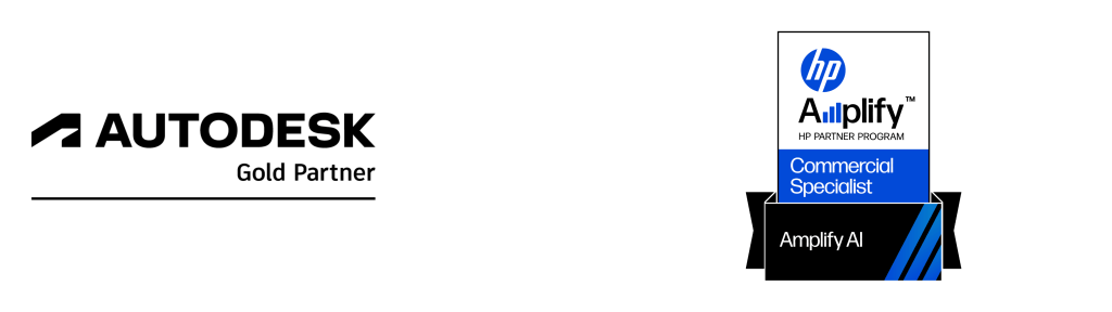 Loghi dei principali partner di Systema, da sinistra: AUTODESK e HP.